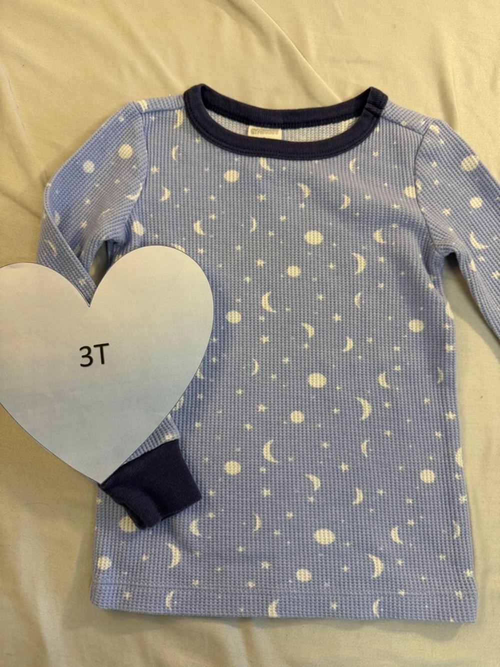 Gymboree - long sleeve waffle knit pajama top. Size 3
